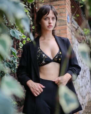 Dark Forest Embroidered Lingerie Set