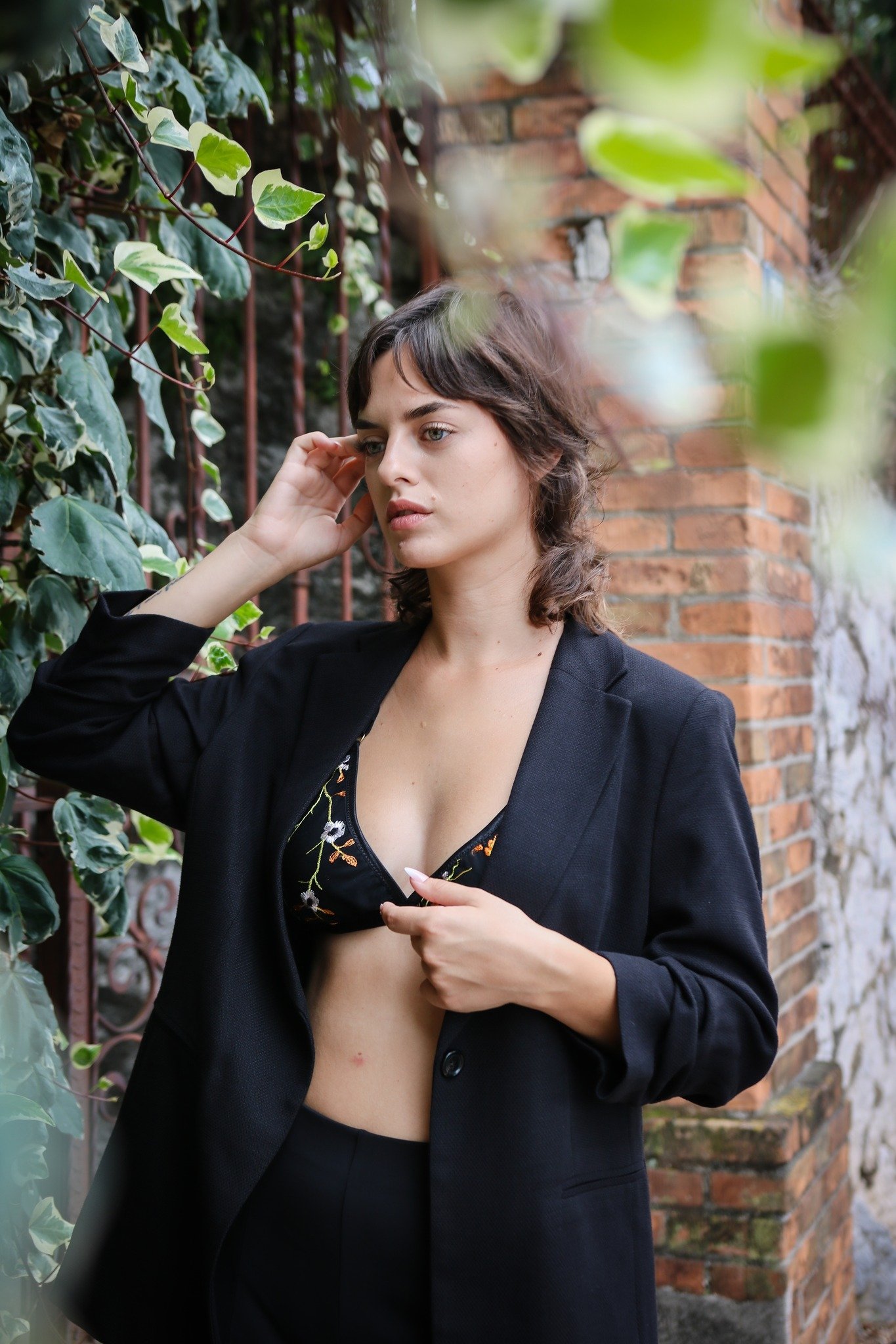 Dark Forest Embroidered Lingerie Set - Slika 5