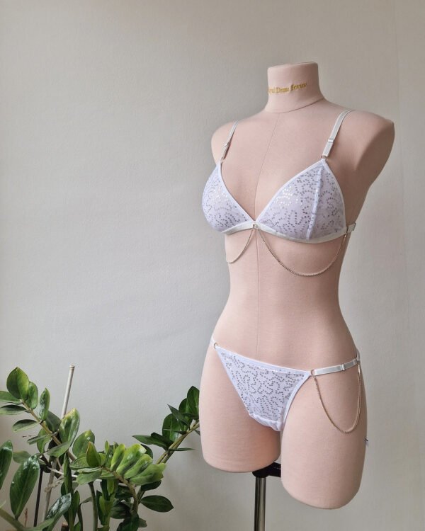 Disco Glam Glittery Lingerie Set - Image 2
