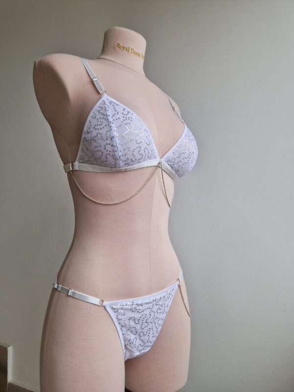 Disco Glam Glittery Lingerie Set - Image 5