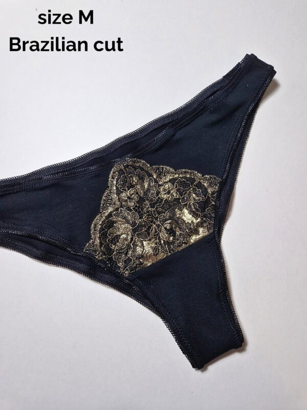 Dunya Gold Lace Lingerie Set - Image 3