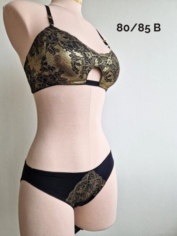 Dunya Gold Lace Lingerie Set - Image 6